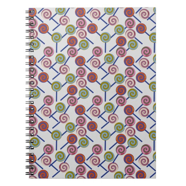 Cuaderno Patrón de caramelos | Patrón de pirulíes | pirulí  (Frente)