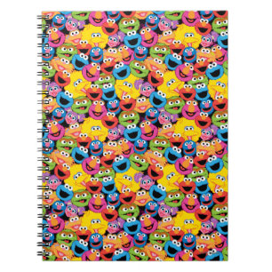 Cuaderno Patrón de caras de personajes de la calle Sesame