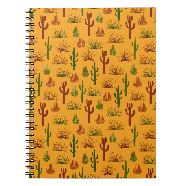 Cuaderno Patrón de cascos de cactus de naturaleza silvestre (Frente)