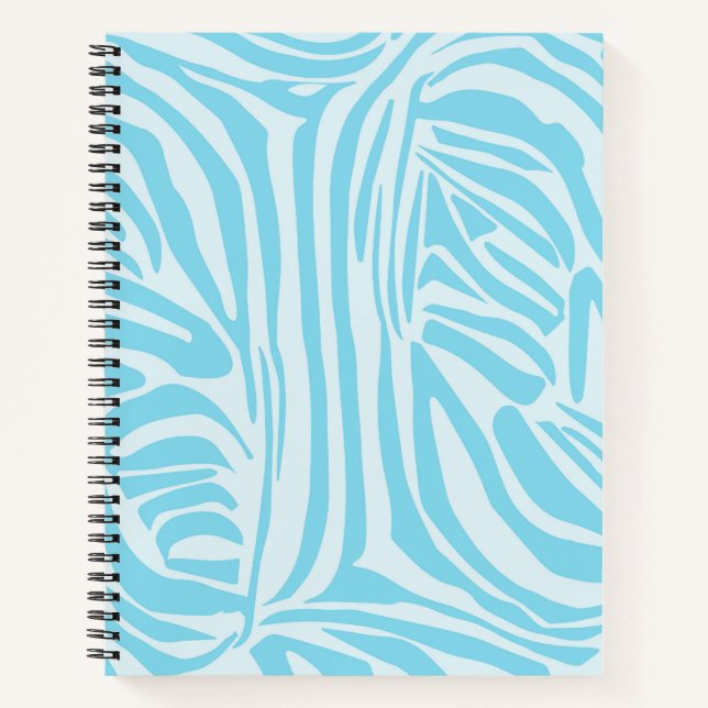 Cuaderno Patrón de cebra azul (Anverso)