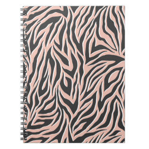 Cuaderno Patrón de cebra de contorno negro sin brillo. Salv