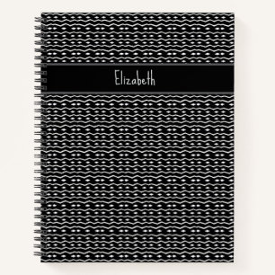 Cuaderno Patrón de cebra personalizado, elegante y elegante