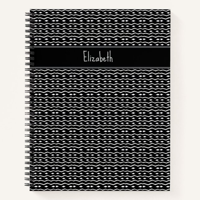 Cuaderno Patrón de cebra personalizado, elegante y elegante (Anverso)