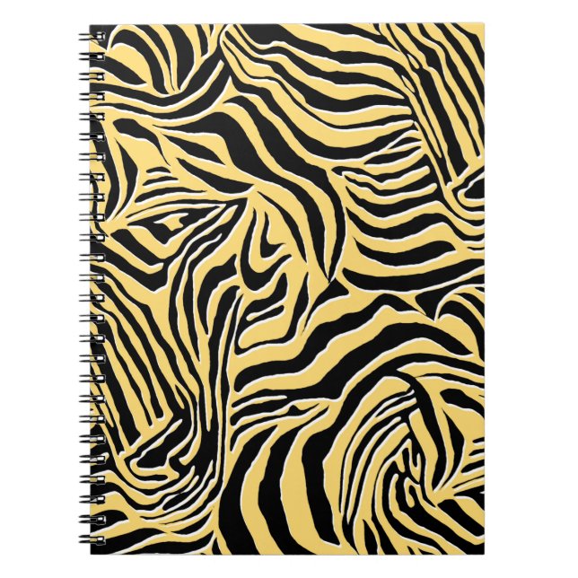 Cuaderno Patrón de cebra sin foco, papel de pared animal, a (Frente)