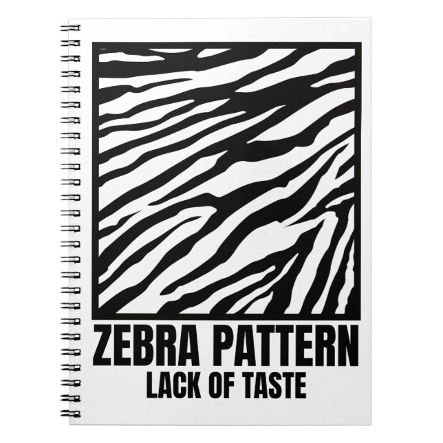 Cuaderno Patrón de cebra Víctima de mal gusto (Frente)