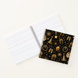 Cuaderno Patrón de Celebración de Año Nuevo de Lujo