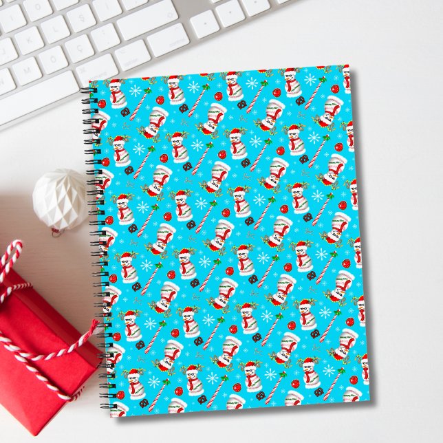 Cuaderno Patrón de celebración de Navidad del muñeco de nie (Subido por el creador)