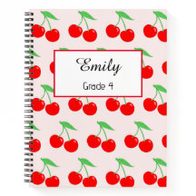 Patrón de Cereza Lindo Escritura Personalizada