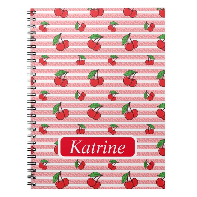 Cuaderno Patrón de cerezas (Frente)
