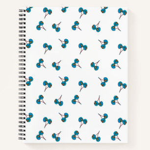 Cuaderno Patrón de cerezas azules