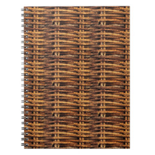 Cuaderno Patrón de cesta de mimbre