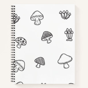 Cuaderno Patrón de champiñones