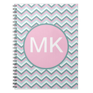 Cuaderno Patrón de cheurón de niebla oceánica