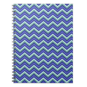Cuaderno Patrón de cheurón de zafiro azul