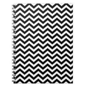 Cuaderno Patrón De Chevron Blanco Y Negro