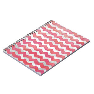 Cuaderno Patrón De Chevron De Salmon Swirl