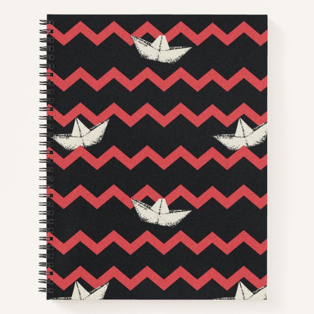 Cuaderno Patrón de Chevron de SS Georgie Boat (Anverso)