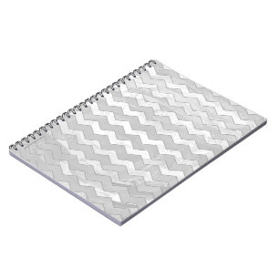 Cuaderno Patrón de Chevron Gris con cielo lluvioso