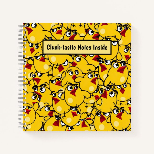 Cuaderno Patrón de chick personalizado (Anverso)