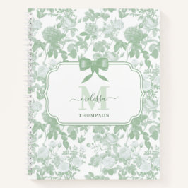Cuaderno Patrón de chinoiserie francés de rosas florales ve
