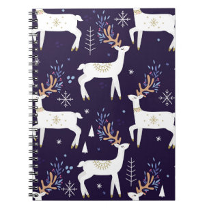 Cuaderno Patrón de ciervo personalizado sin soldadura, retr