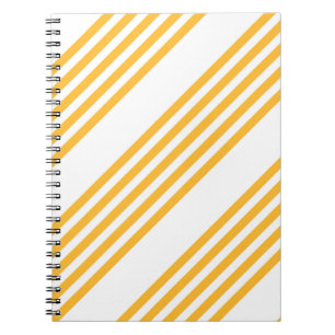 Cuaderno Patrón de cinco rayas amarillo y blanco soleado