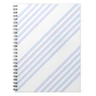 Cuaderno Patrón de cinco rayas azul pálido y blanco