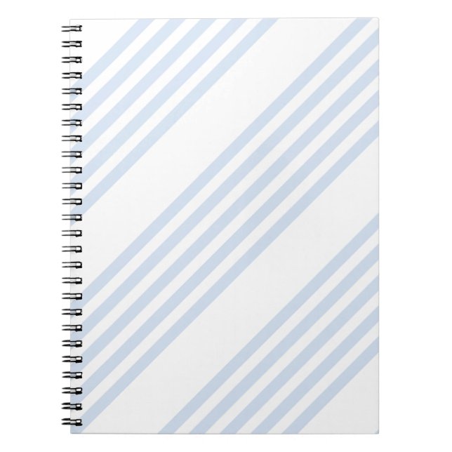 Cuaderno Patrón de cinco rayas azul pálido y blanco (Frente)