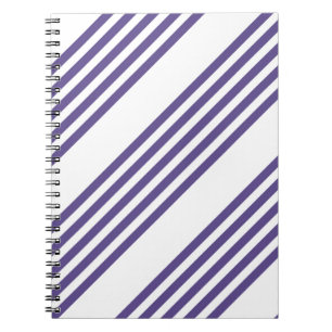 Cuaderno Patrón de cinco rayas ultravioleta y blanca