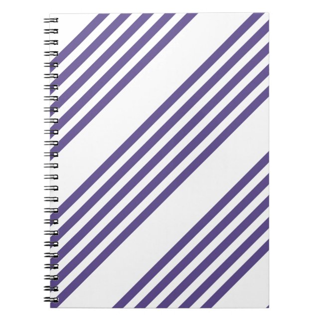 Cuaderno Patrón de cinco rayas ultravioleta y blanca (Frente)
