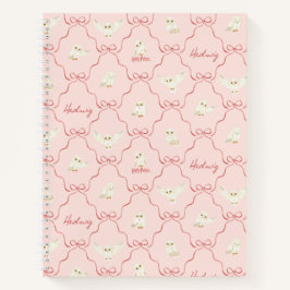 Cuaderno Patrón de cinta rosa Hedwig