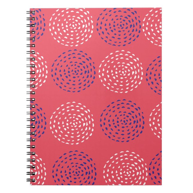 Cuaderno Patrón de círculo dibujado Foto geométrica de arte (Frente)