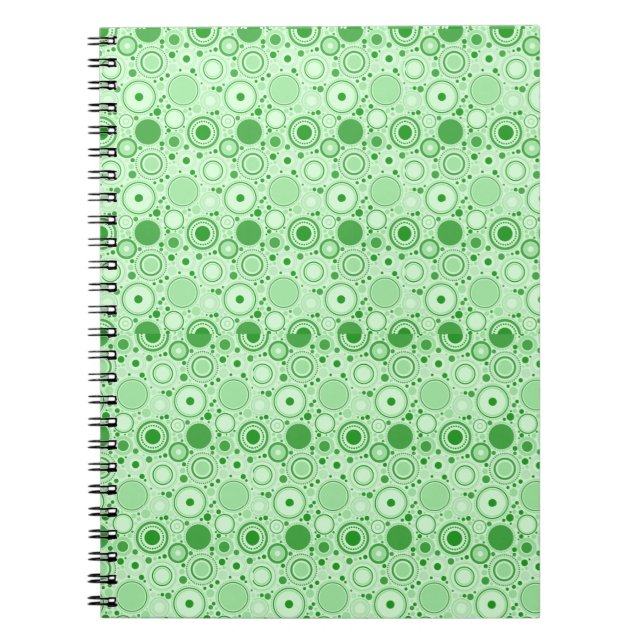 Cuaderno Patrón de círculo verde (Frente)