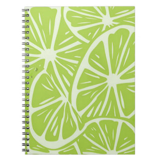 Cuaderno Patrón de cítrico lima – Estética de fruta verde r