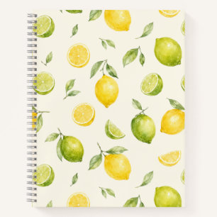 Cuaderno Patrón de Citricos Aquarela Lima Limón