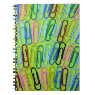 Cuaderno Patrón de clips coloridos