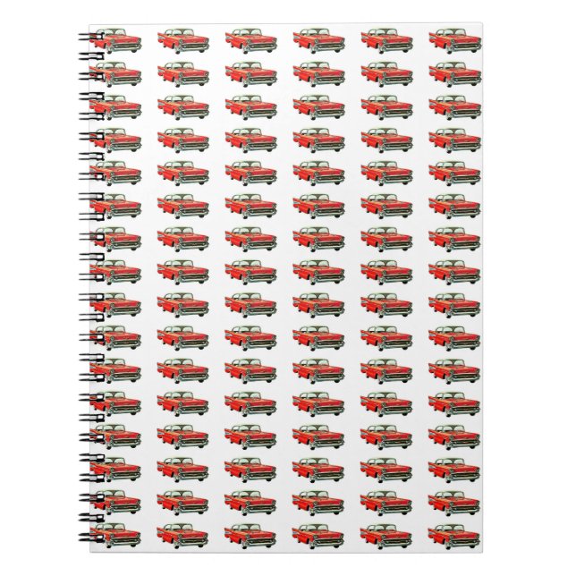 Cuaderno Patrón de coche clásico #12 @ Garysretrogarage (Frente)
