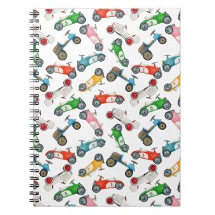 Cuaderno Patrón de coche de carreras vintage
