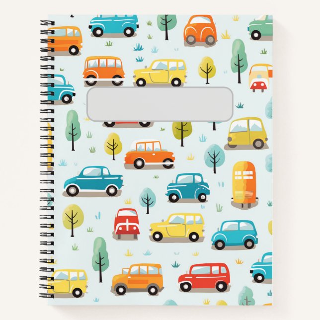 Cuaderno Patrón de coches (Anverso)