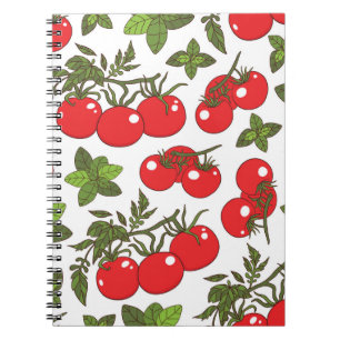 Cuaderno Patrón de cocina sin soldadura de Tomato Basil