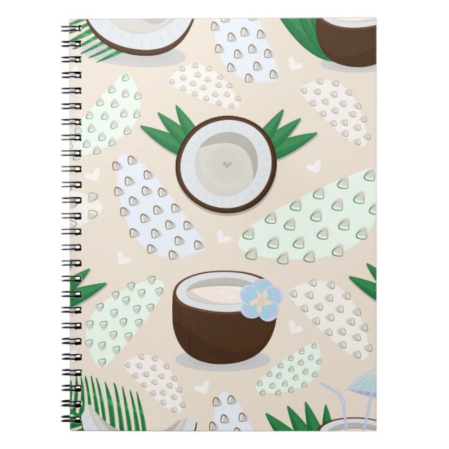 Cuaderno Patrón de coco colorido (Frente)
