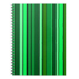 Cuaderno Patrón de código de barras verde geométrico