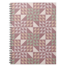 Patrón de colcha geométrica rosa polvoriento