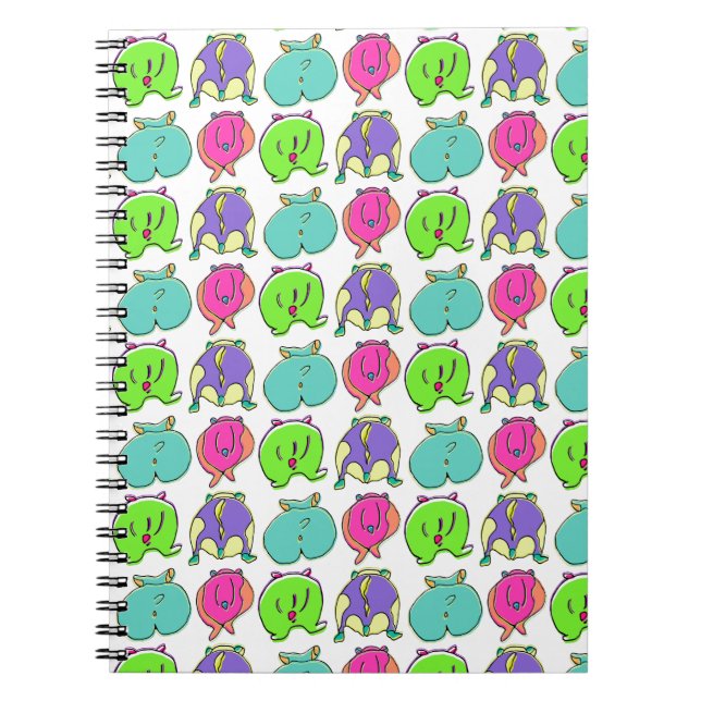 Cuaderno Patrón de colisiones coloridas (Frente)