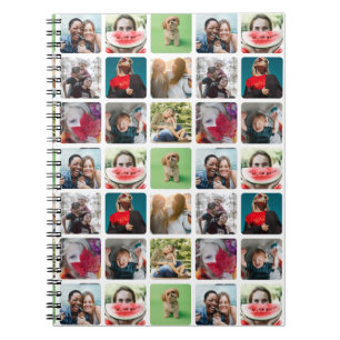 Cuaderno Patrón de Collage de fotos Keepsake moderno