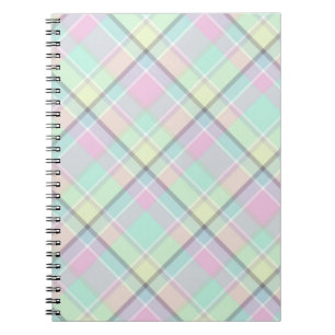 Cuaderno Patrón de color de caramelo a cuadros.