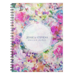Cuaderno Patrón de color de las flores coloridas