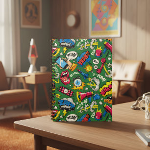Cuaderno Patrón de color del arte pop - Explosión de cómic