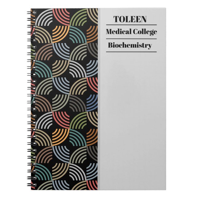 Cuaderno Patrón de color personalizado (Frente)