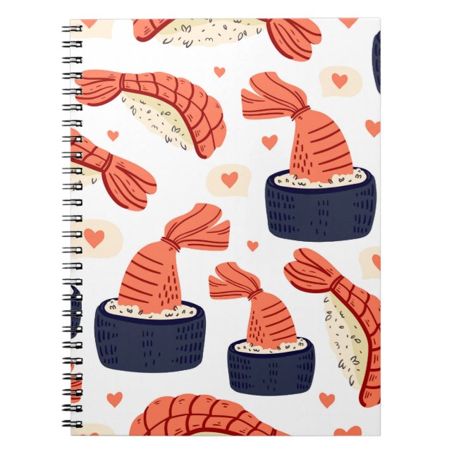 Cuaderno Patrón de comida japonesa sin problemas (Frente)